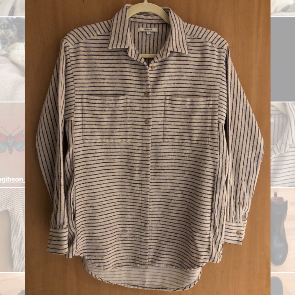 Striped Madewell flannel